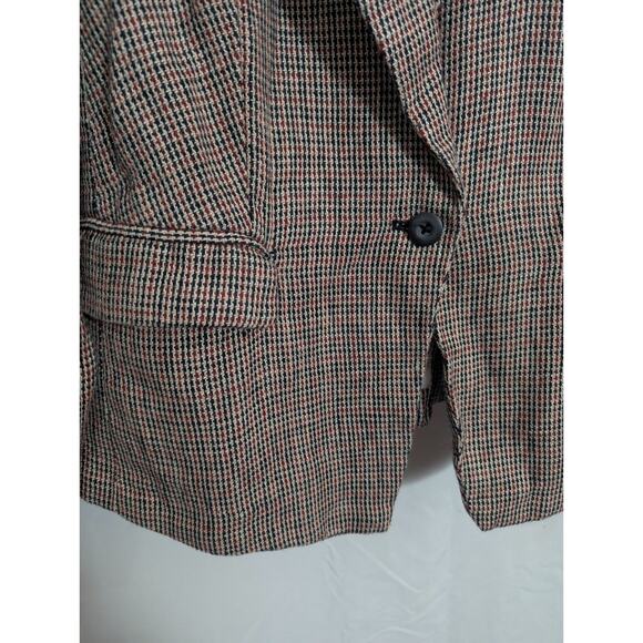 Free People Multi Tweed Linen Academia Blazer Jacket Small Lined P2 Fall Office - Picture 2 of 5